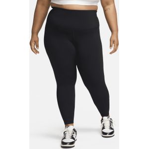 Nike One lange legging met hoge taille voor dames (Plus Size) - Zwart
