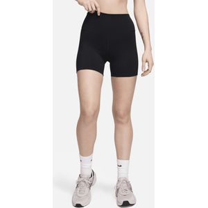 Nike One bikeshorts met hoge taille voor dames (13 cm) - Zwart