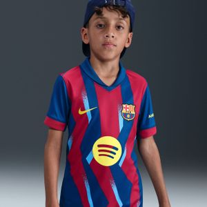 FC Barcelona 2025/26 Stadium Fourth Nike Dri-FIT replicavoetbalshirt voor kids - Blauw