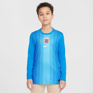 Noorwegen 2025/26 Stadium Goalkeeper Nike Dri-FIT replicavoetbalshirt met lange mouwen voor kids - Blauw