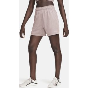 Nike Attack ongevoerde fitnesshorts met Dri-FIT en halfhoge taille voor dames (13 cm) - Paars