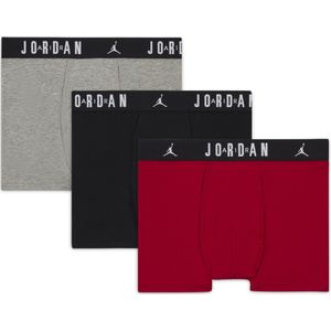 Jordan Flight katoenen boxershorts voor kids (3 stuks) - Rood