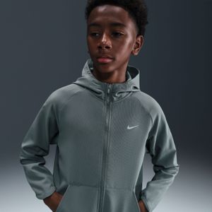 Nike Dri-FIT trainingsjack met uv-bescherming voor kids - Grijs