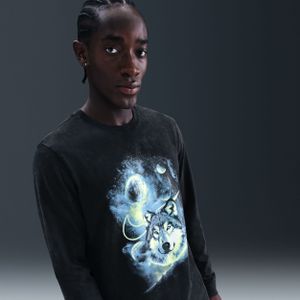 Nike Basketbalshirt met lange mouwen voor heren - Zwart