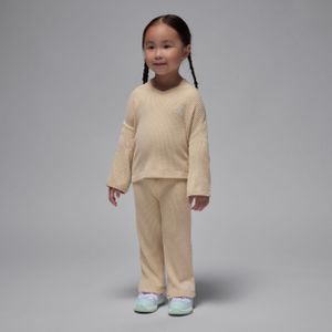 Jordan Heir To The Crown tweedelige geribbelde trui voor peuters - Bruin