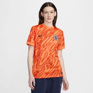 Engeland 2024 Stadium Goalkeeper Nike Dri-FIT replicavoetbalshirt met korte mouwen voor dames - Oranje