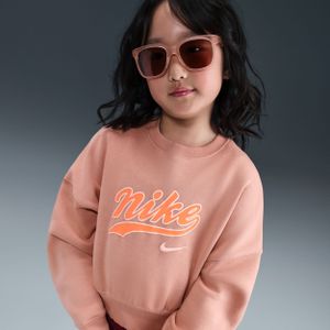 Nike - Kort Sweatshirt - Roze - Fleece - Voor Meisjes