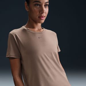 Nike One Classic Dri-FIT damestop met korte mouwen - Bruin