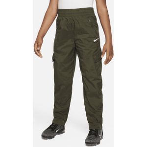 Nike Sportswear Geweven cargobroek met hoge taille voor meisjes - Groen