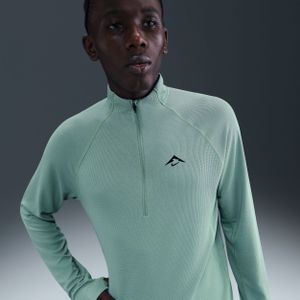 Nike Trail Dri-FIT tussenlaag met halflange rits voor heren - Groen