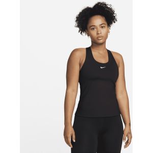 Nike Swoosh Tanktop met padded sport-bh met medium ondersteuning - Zwart