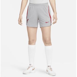 Liverpool FC Strike Nike knit voetbalshorts met Dri-FIT voor dames - Grijs