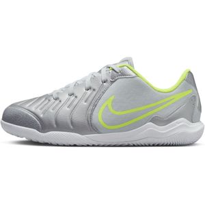 Nike Jr. Tiempo Legend 10 Academy low top zaalvoetbalschoenen voor kleuters/kids - Grijs