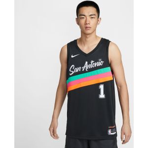 Victor Wembanyama San Antonio Spurs City Edition Nike NBA Swingman jersey voor heren - Zwart