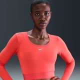 Nike Pro Dri-FIT - Korte Top met Lange Mouwen - Rood