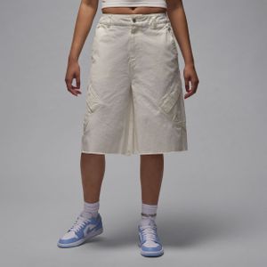 Jordan Flight Chicago langere, ruimvallende damesshorts - Wit