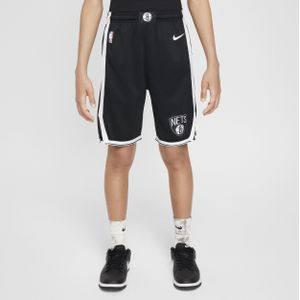 Brooklyn Nets 2023/24 Icon Edition Swingman Nike NBA-jongensshorts - Zwart