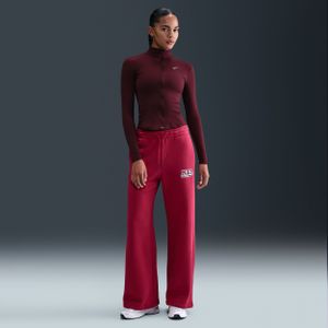 Nike damesbroek met hoge taille en wijde pijpen - Rood