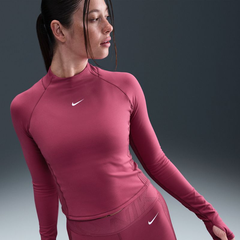 Nike Pro Dri-FIT top met lange mouwen voor dames - Paars