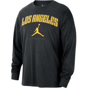 Los Angeles Lakers Essential Jordan NBA-herenshirt met lange mouwen - Zwart