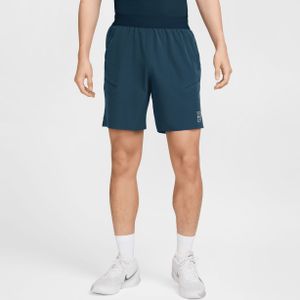 Nike - Court Advantage - Tennisshorts - Blauw - Dri-FIT Materiaal, 21 cm Lengte