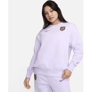 Engeland Phoenix Fleece Nike oversized voetbalsweatshirt met ronde hals voor dames - Paars