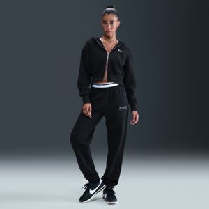 Nike Phoenix Fleece Joggingbroek met hoge taille voor dames - Zwart
