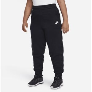 Nike Sportswear Club Fleece aansluitende meisjesbroek met hoge taille (ruimere maten) - Zwart