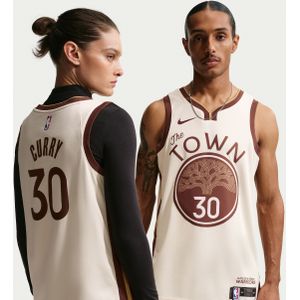 Stephen Curry Golden State Warriors City Edition Nike NBA Swingman jersey voor heren - Bruin
