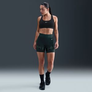 Nike Pro Sculpt Dri-FIT - Bikeshorts - Rood - Hoge Taille - 13 cm