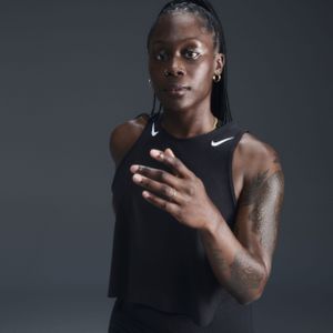 Nike AeroSwift Dri-FIT ADV korte hardlooptanktop voor dames - Zwart