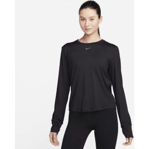 Nike One Classic Dri-FIT damestop met lange mouwen - Zwart