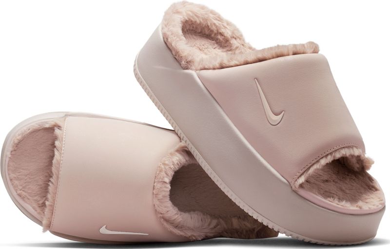 Nike - Calm Elevation Fur - Badslippers - Roze