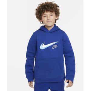 Nike Sportswear fleecehoodie met graphic voor jongens - Blauw