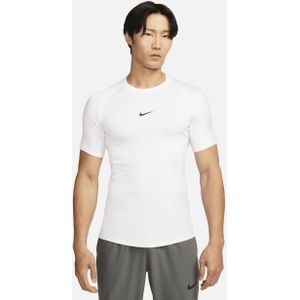 Nike Pro Dri-FIT strakke fitnesstop met korte mouwen voor heren - Wit