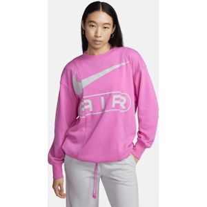 Nike Air Extra oversized sweatshirt van sweatstof met ronde hals voor dames - Rood