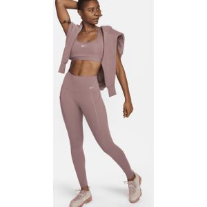 Nike Universa Lange legging met hoge taille, zakken en medium ondersteuning voor dames - Paars