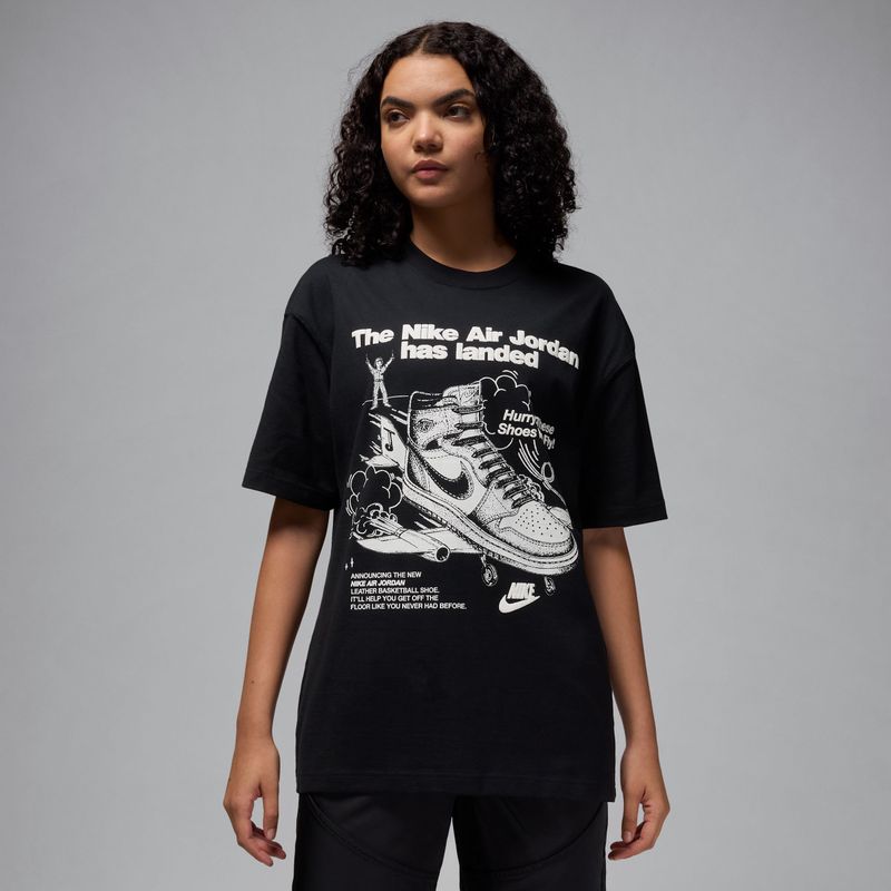 Jordan - Oversized Graphic - T-shirt - Zwart - 100% Katoen