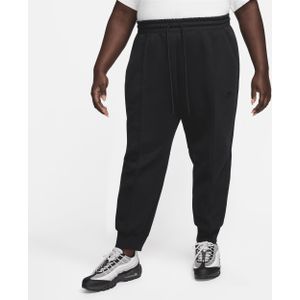Nike Sportswear Tech Fleece joggingbroek met halfhoge taille voor dames (Plus Size) - Zwart