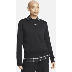Nike Sportswear Phoenix Fleece sweatshirt met ronde hals voor dames - Zwart