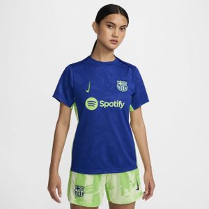 FC Barcelona Academy Pro Derde Nike Dri-FIT warming-uptop voor dames - Blauw