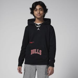 Chicago Bulls Courtside Statement Edition Jordan NBA-hoodie van fleece voor kids - Zwart