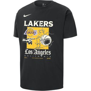 Los Angeles Lakers Courtside Max90 Nike NBA T-shirt voor heren - Zwart