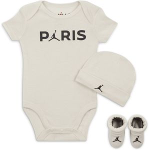 Jordan Paris Saint-Germain 3-Piece Boxed Set driedelige rompertjesset voor baby's - Grijs