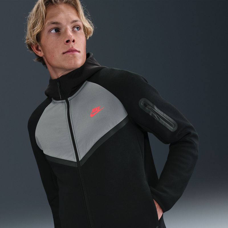 Nike - Tech Mix Full Zip Hoodie - Zwart - Heren