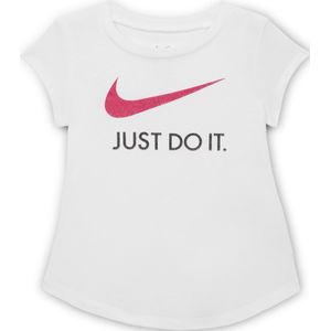Nike Swoosh 'Just Do It' T-shirt voor baby's (12-24 maanden) - Wit