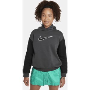 Nike Sportswear oversized fleecehoodie voor meisjes - Grijs