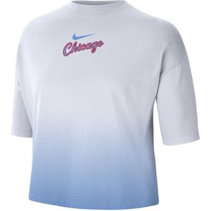 Chicago Bulls Courtside City Edition Premium Nike NBA shirt met recht design voor dames - Wit