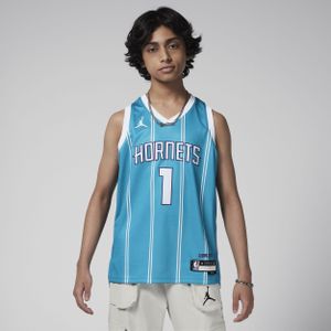 Charlotte Hornets 2023/24 Icon Edition Swingman Nike Dri-FIT NBA-jersey voor jongens - Blauw