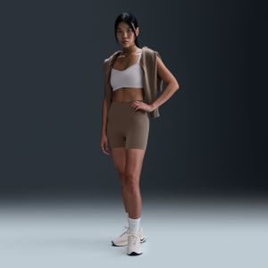 Nike Zenvy bikershorts met hoge taille voor dames (13 cm) - Bruin
